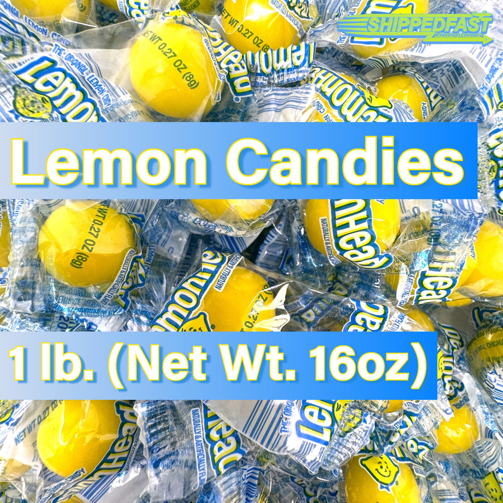 Shippedfast Lemon Candy wrappers indicating individually wrapped freshness