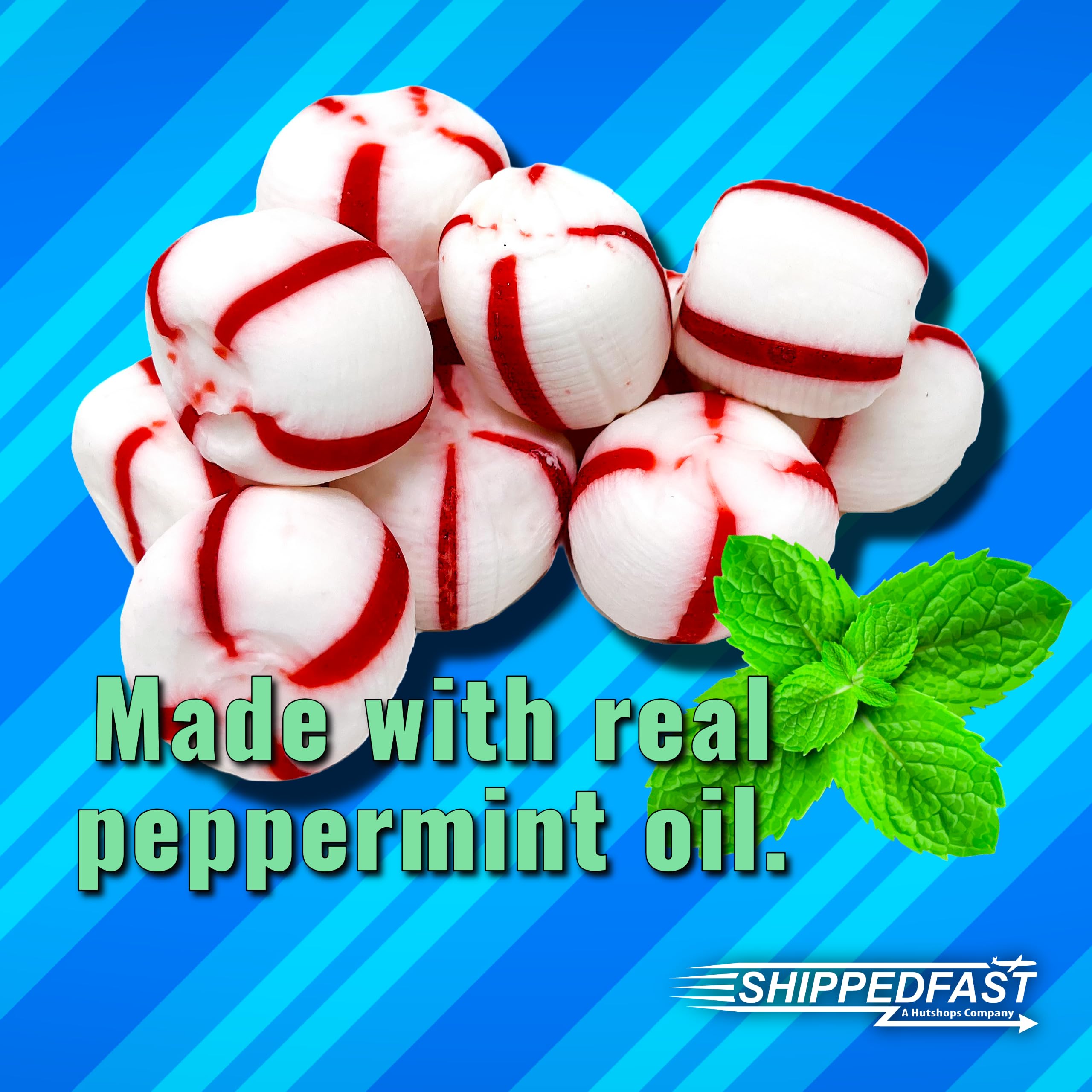 Shippedfast peppermint oil scent highlighting authentic mint flavor for a refreshing breath