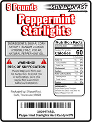 Shippedfast Peppermint Starlights individually wrapped candies for freshness on the go