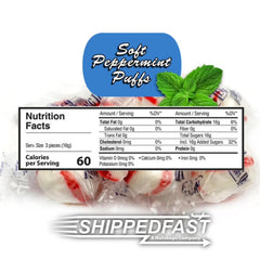 Shippedfast puff closeup showing soft texture and mint aroma for a lighter chew