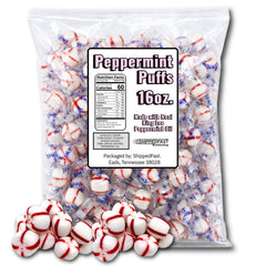 Shippedfast soft peppermint puffs in a bag with fresh mint flavor for sharing