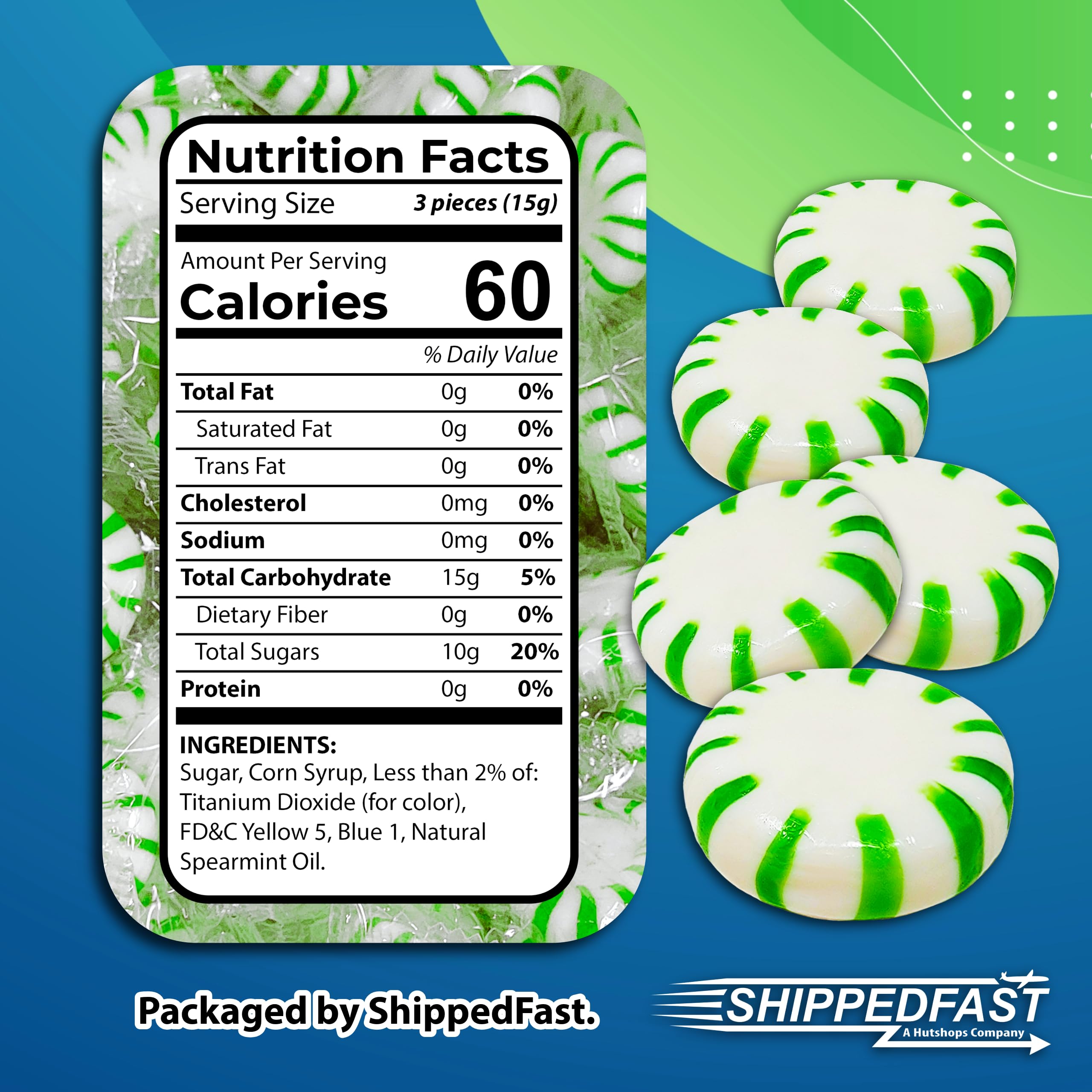 ShippedFast wrapped mints ready for office candy bowls or events.