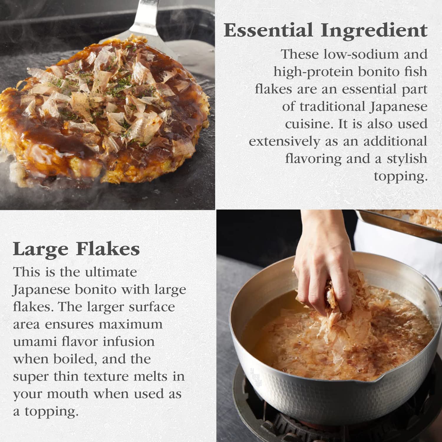 Shirakiku bonito flakes as a topping add depth to bowls.