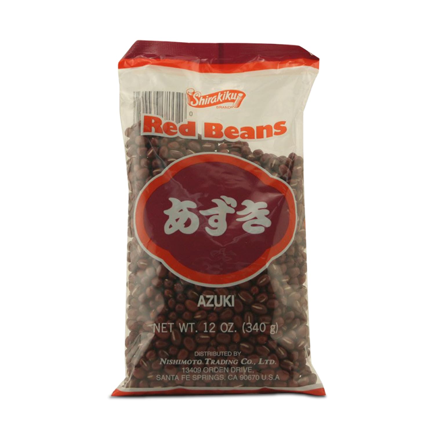 Shirakiku dark red beans pack closeup showcasing premium quality for rich texture in Asian dishes