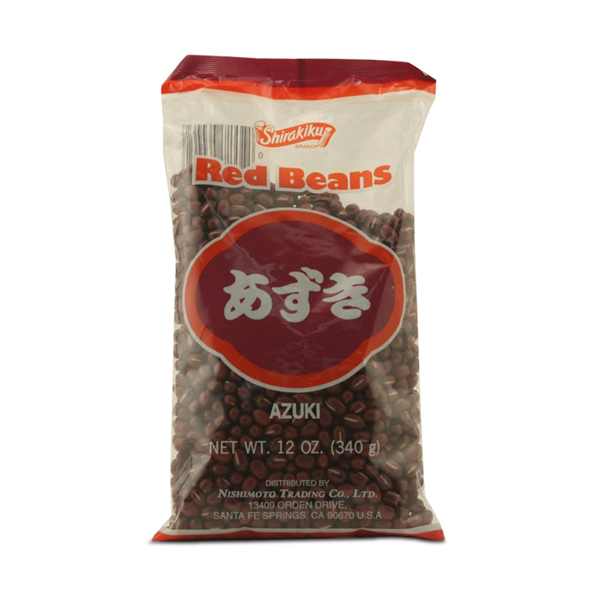 Shirakiku dark red beans pack closeup showcasing premium quality for rich texture in Asian dishes