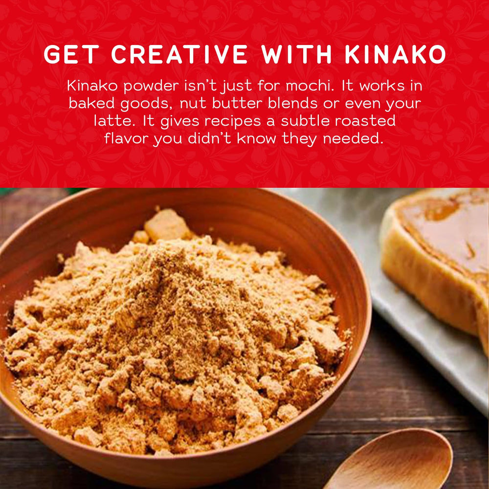 Shirakiku Kinako stirred into latte for a gentle roasted note