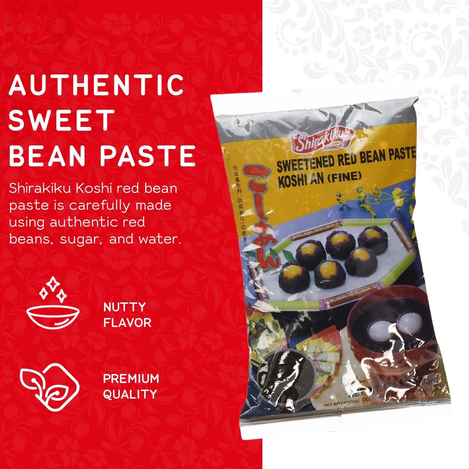 Shirakiku Koshi AN red bean paste uses in traditional sweets