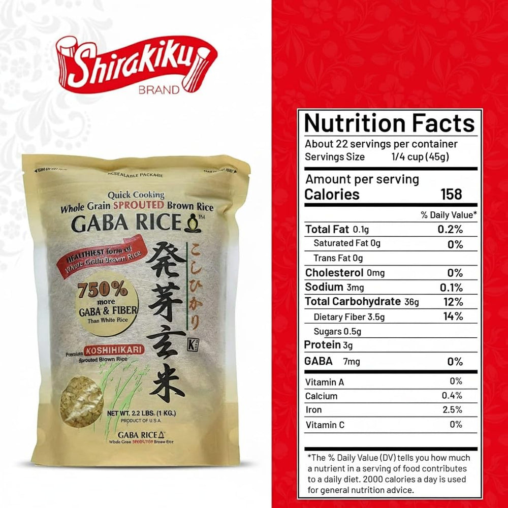 Shirakiku Koshihikari GABA rice quick cooking helps you save time in busy evenings