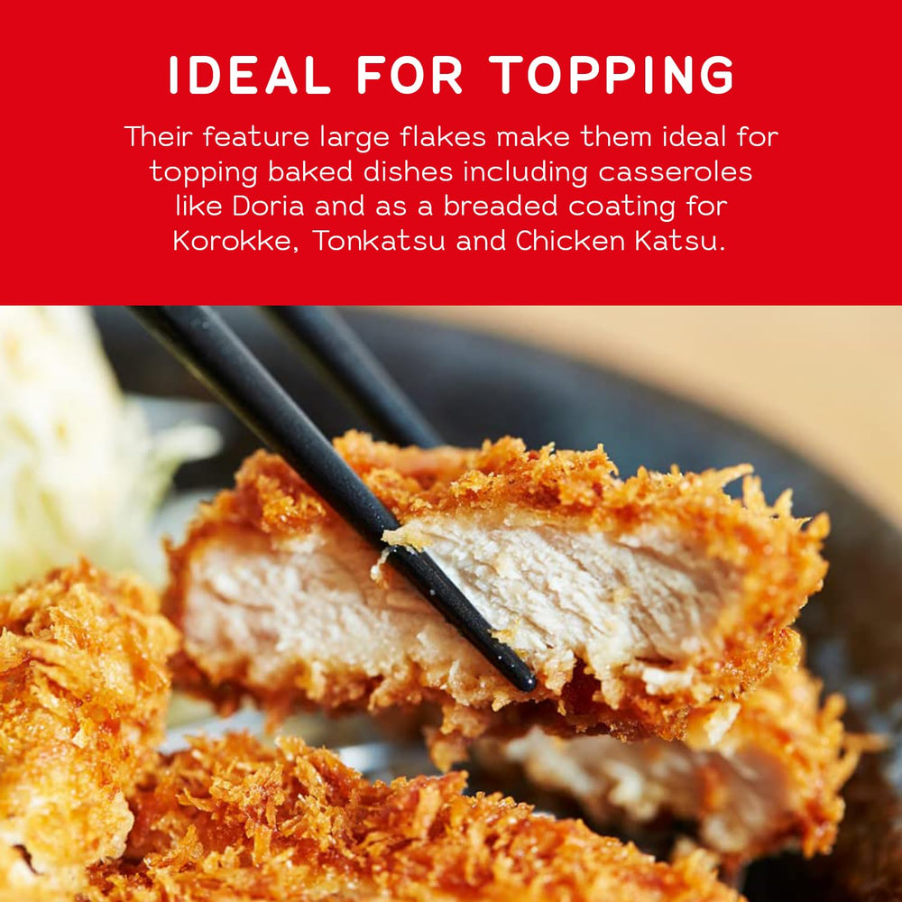Shirakiku panko crumb topping layered on casseroles for crunch