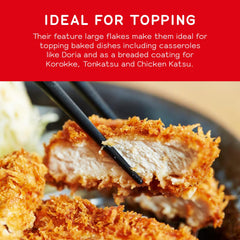 Shirakiku panko crumb topping layered on casseroles for crunch