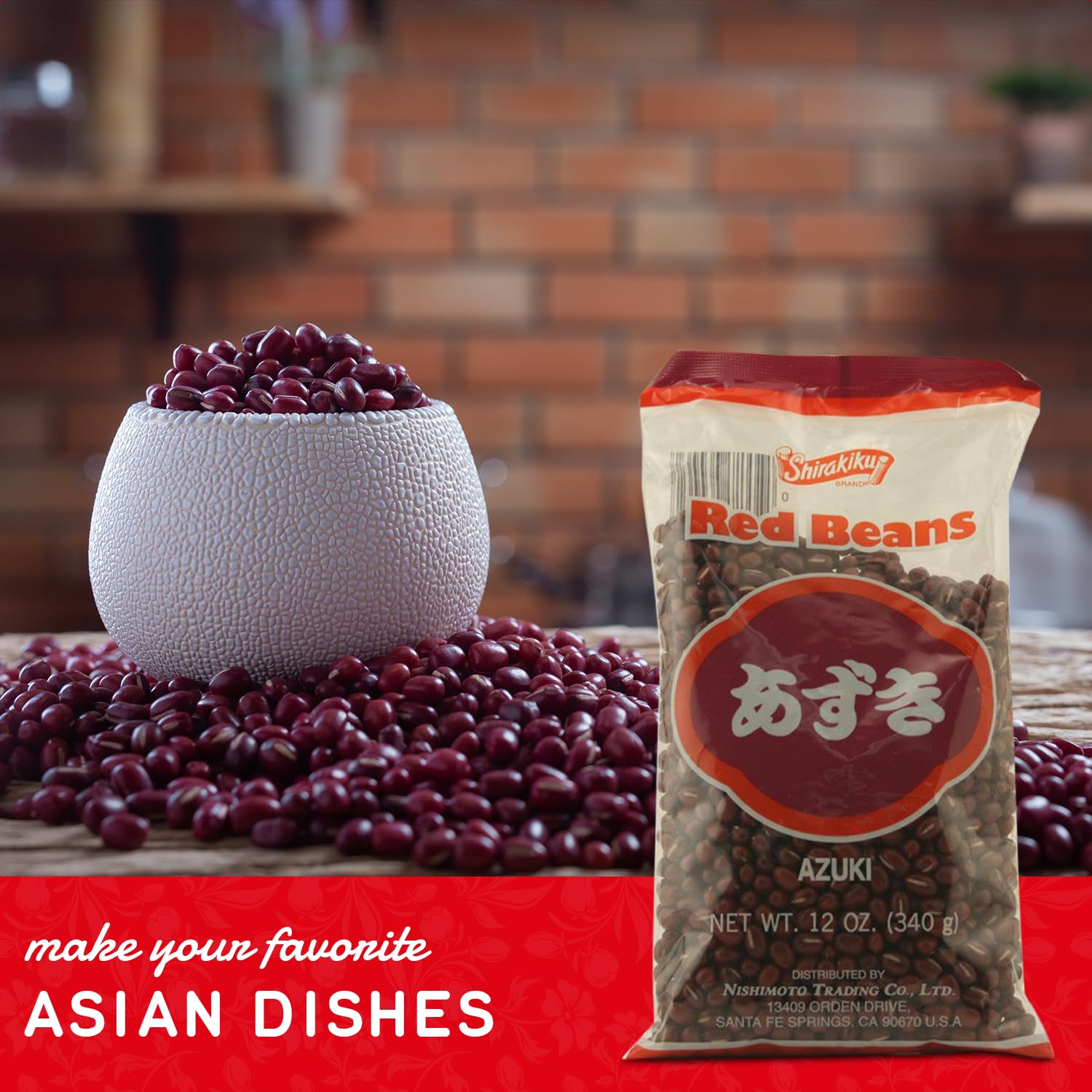 Shirakiku preserved freshness pack beans emphasizing sealed packaging for freshness