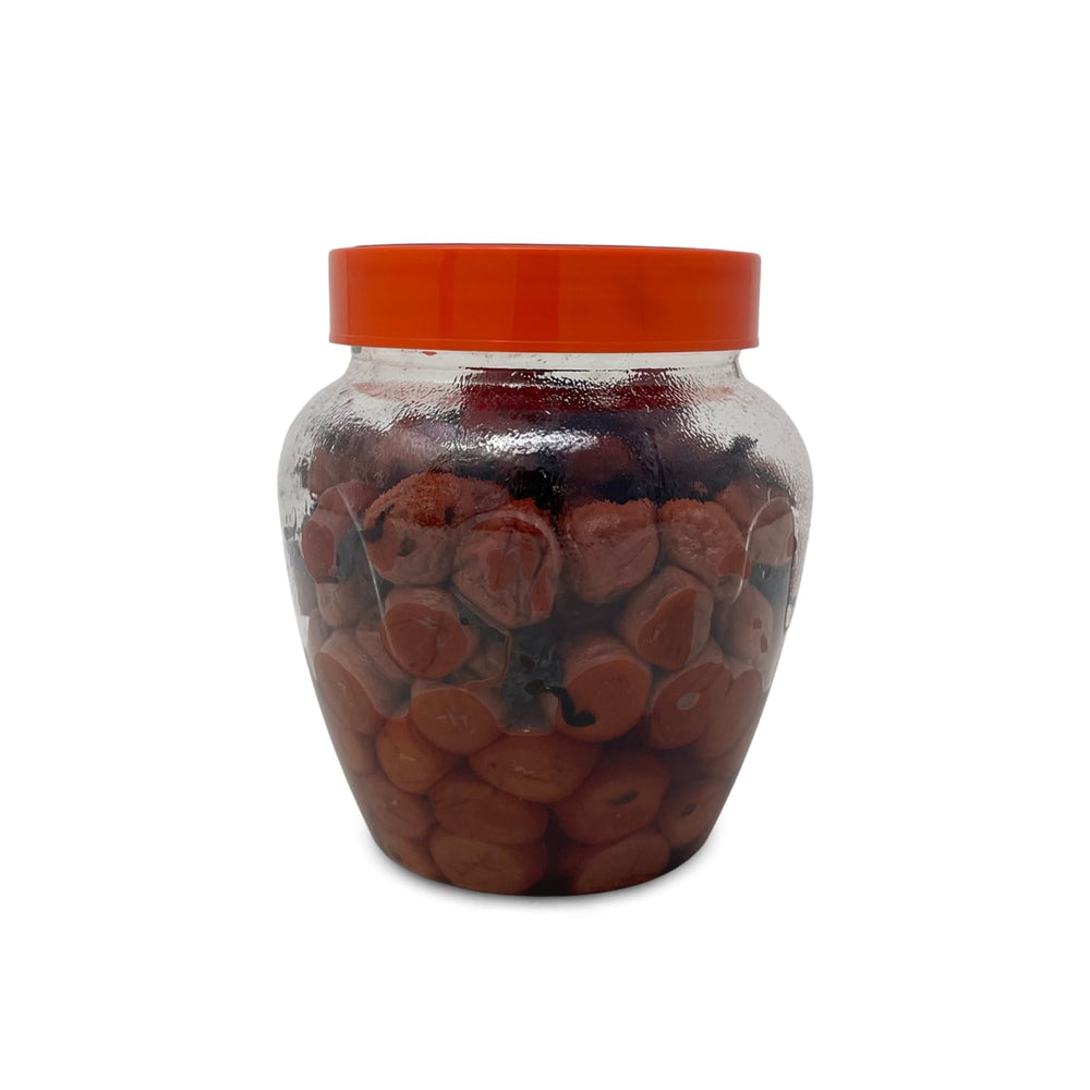 Shirakiku salted plums in a jar for tangy dressings and savory bowls.