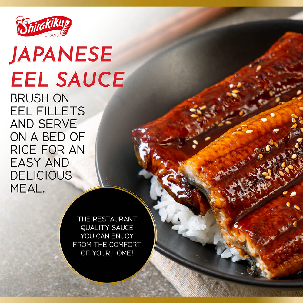 Shirakiku sushi sauce glaze on grilled chicken and vegetables.