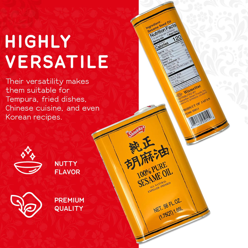 Shirakiku toasted sesame oil-nutty-aroma perfect for dipping sauces and noodle dishes.