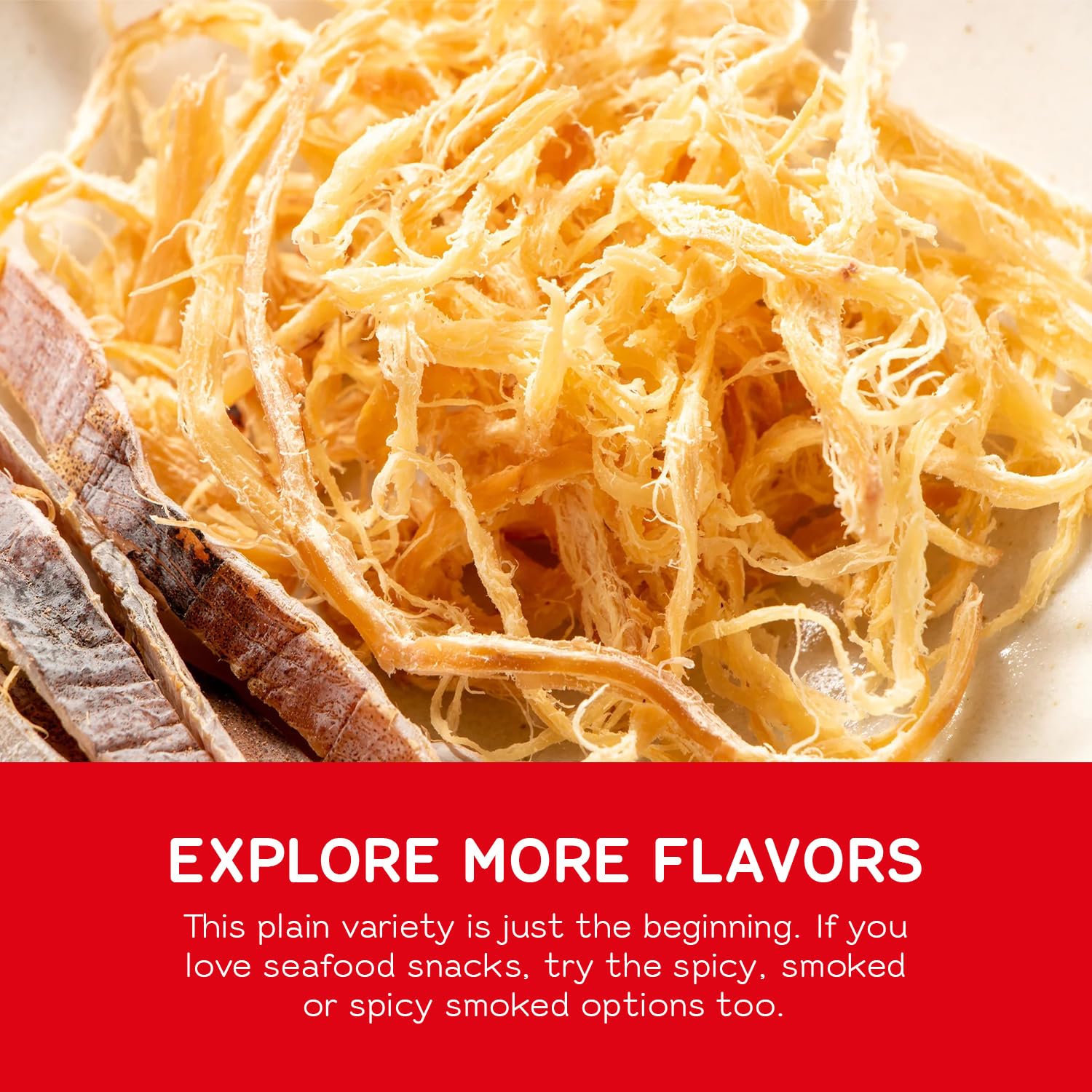 Shirakiku travel-friendly squid snack in a compact package.