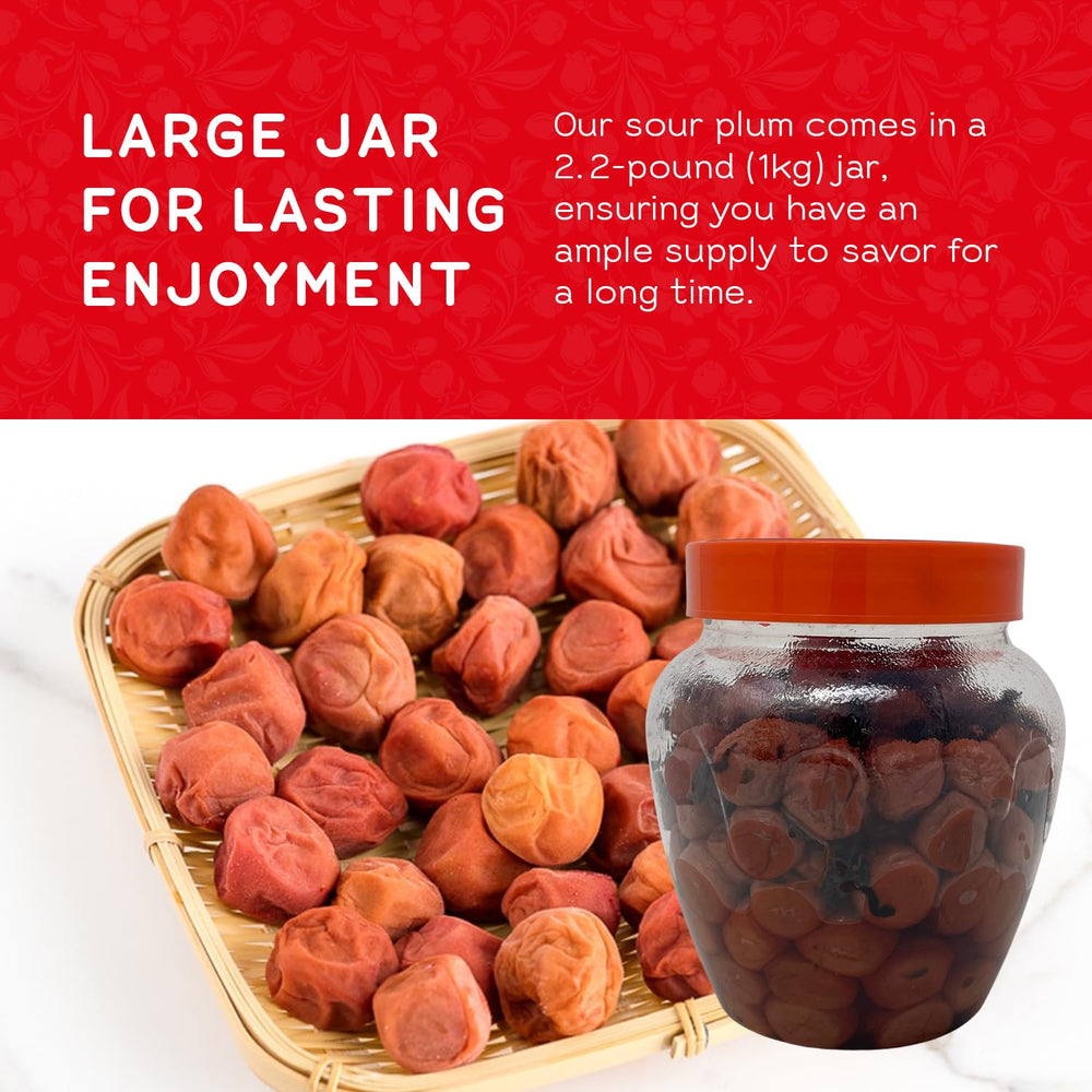 Shirakiku umeboshi plums on a sushi roll for a bold finish.