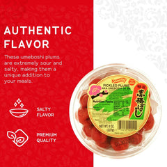 Shirakiku Umeboshi with prepared rice dish highlights versatility.