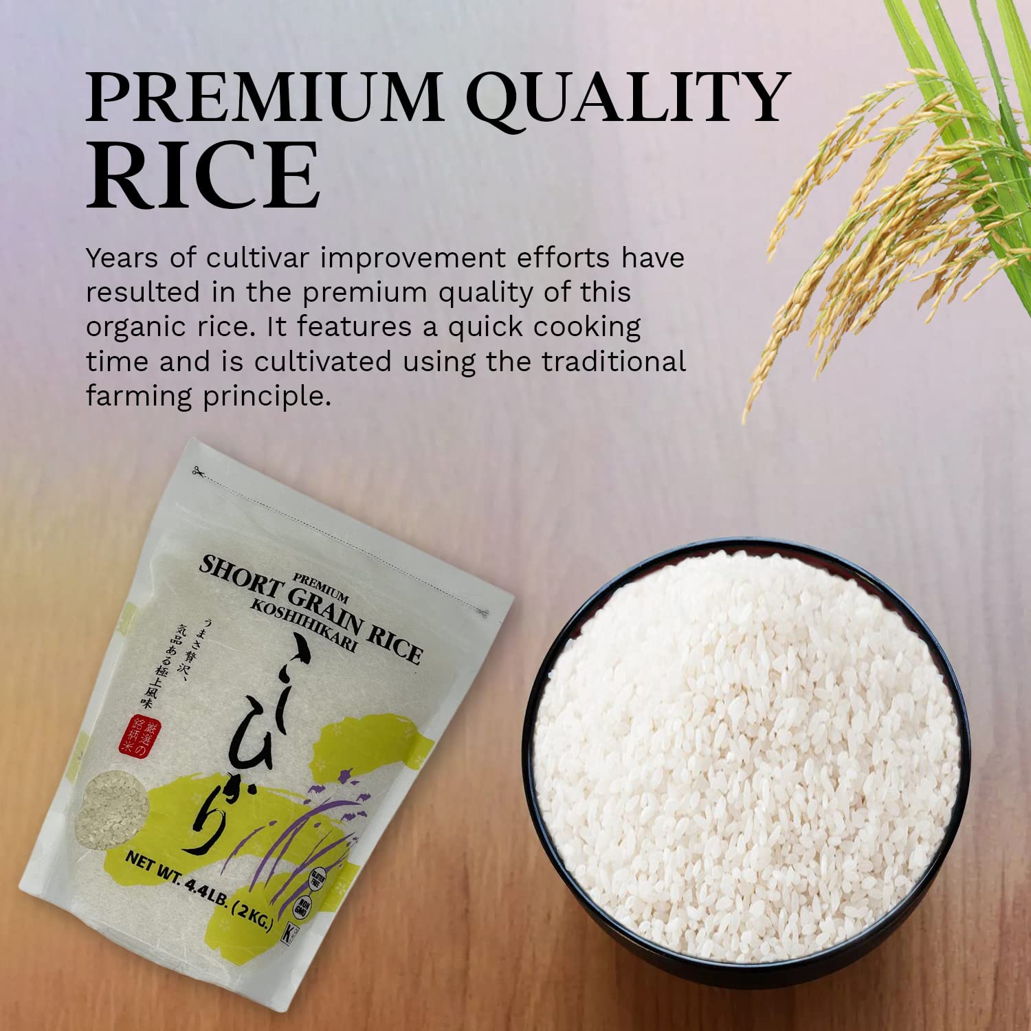 Shirakiku versatile dishes rice works in sushi, biryani, risotto, pilaf.