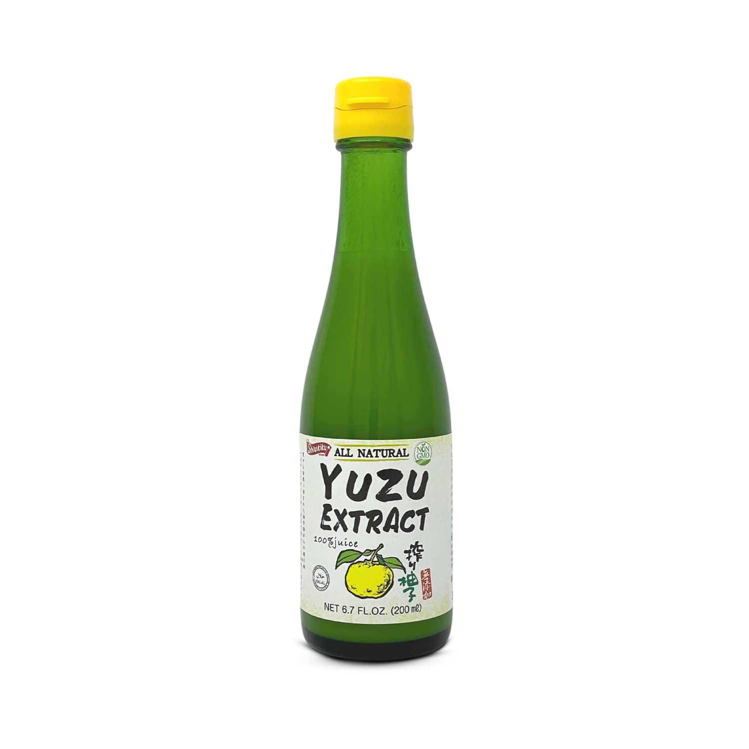 Shirakiku Yuzu Extract bottle pour for drinks and baking.