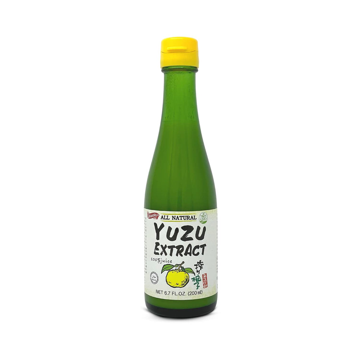 Shirakiku Yuzu Extract bottle pour for drinks and baking.