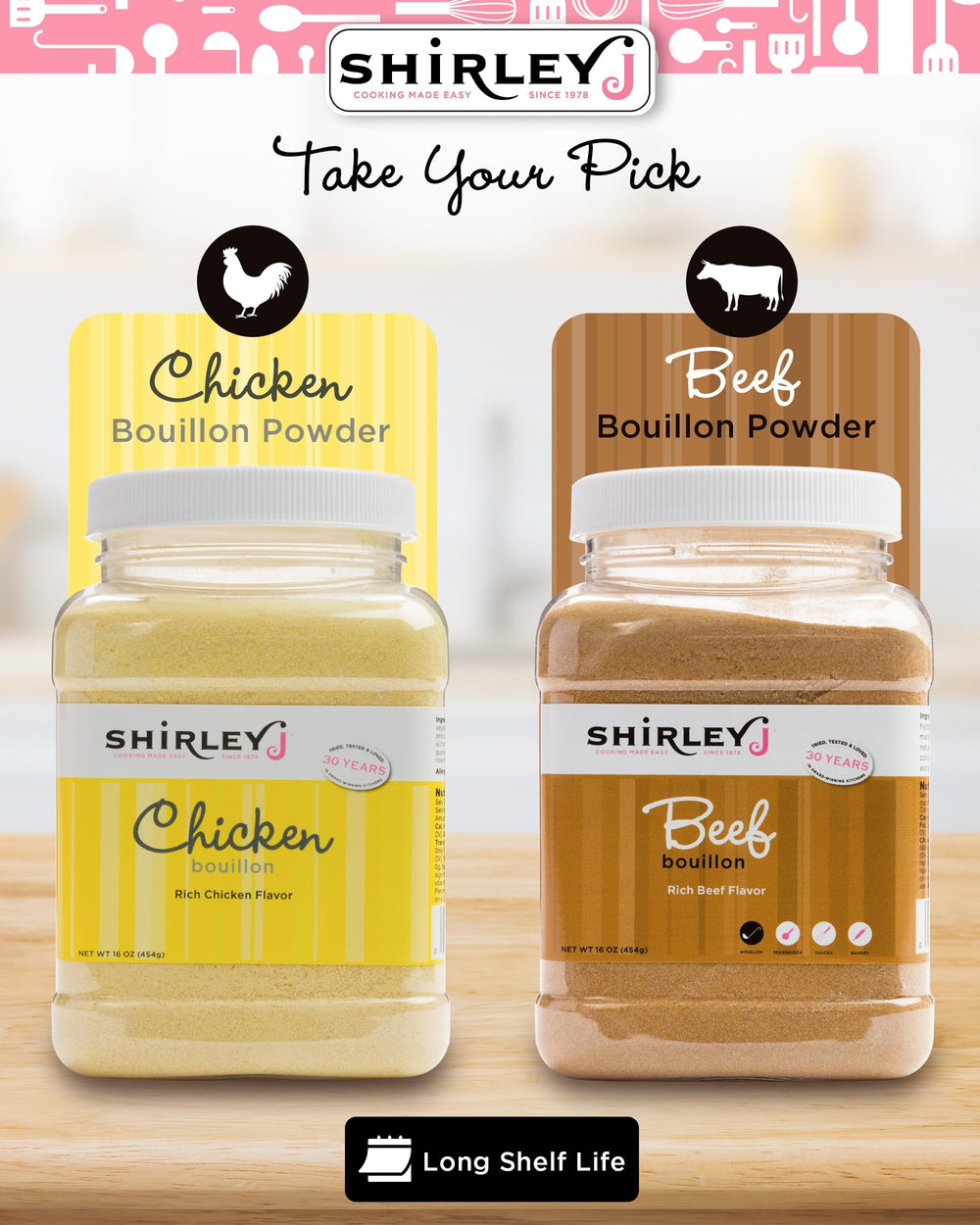 Shirley J Rich Beef Bouillon Powder roast seasoning on meat.