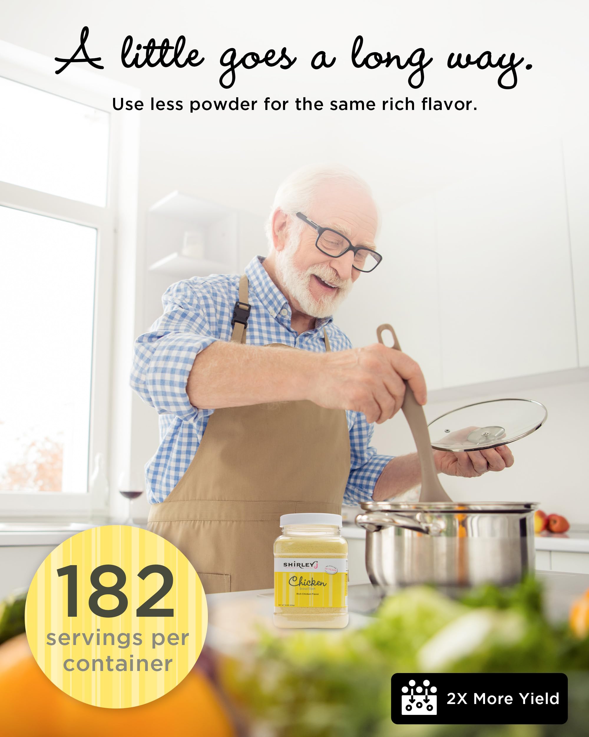 Shirley J Rich Chicken Bouillon Powder used as rice seasoning for depth