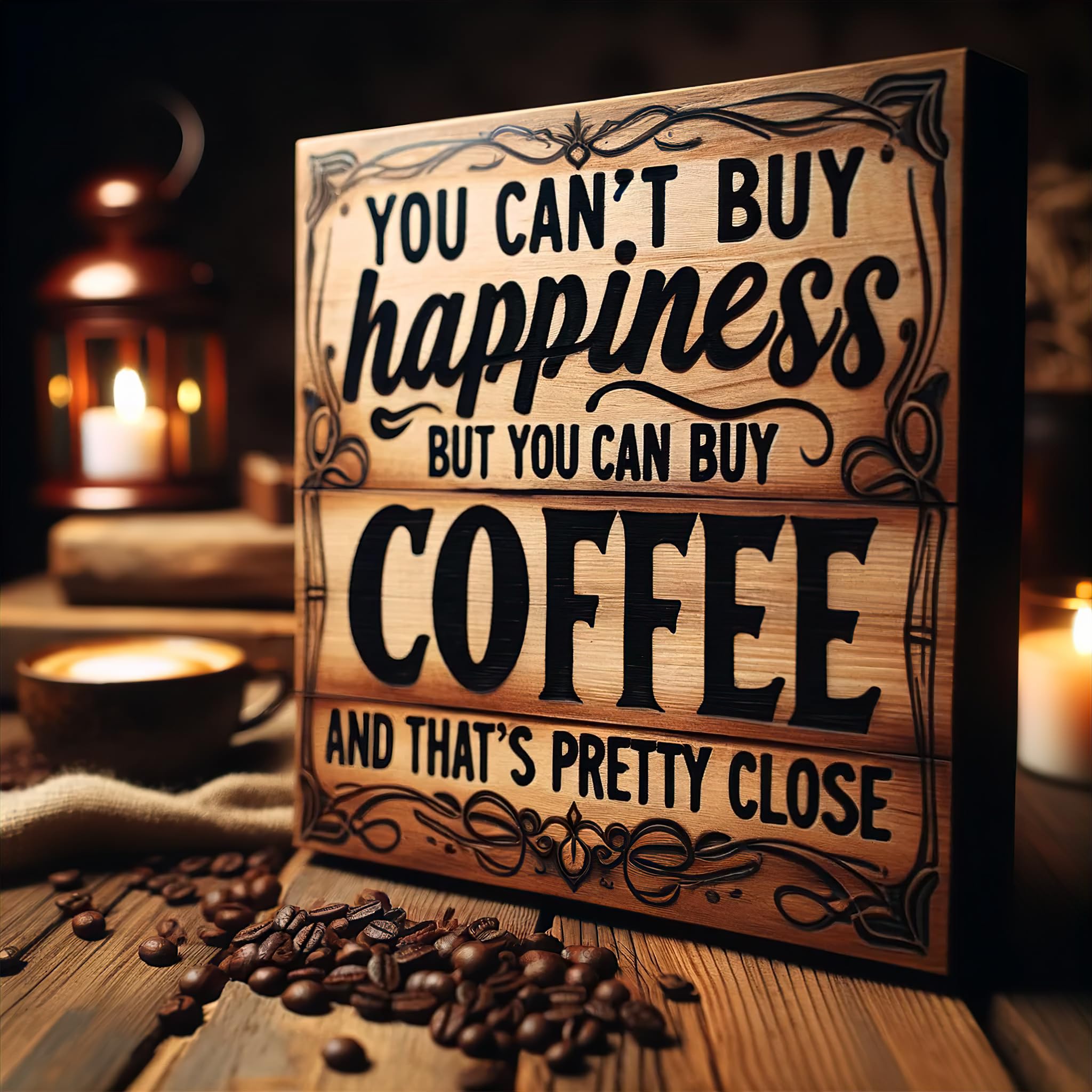 Shock Coffee Ground ethically sourced label with sustainable energy in cup