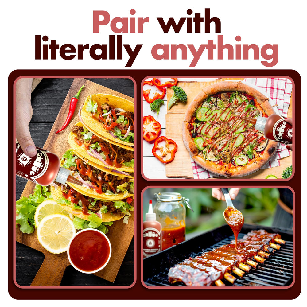 SHUUG Harissa sauce on tacos for vibrant flavor and kick.