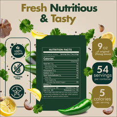 Close-up of SHUUG Zhoug bottle highlighting fresh herb blend for vibrant dipping.