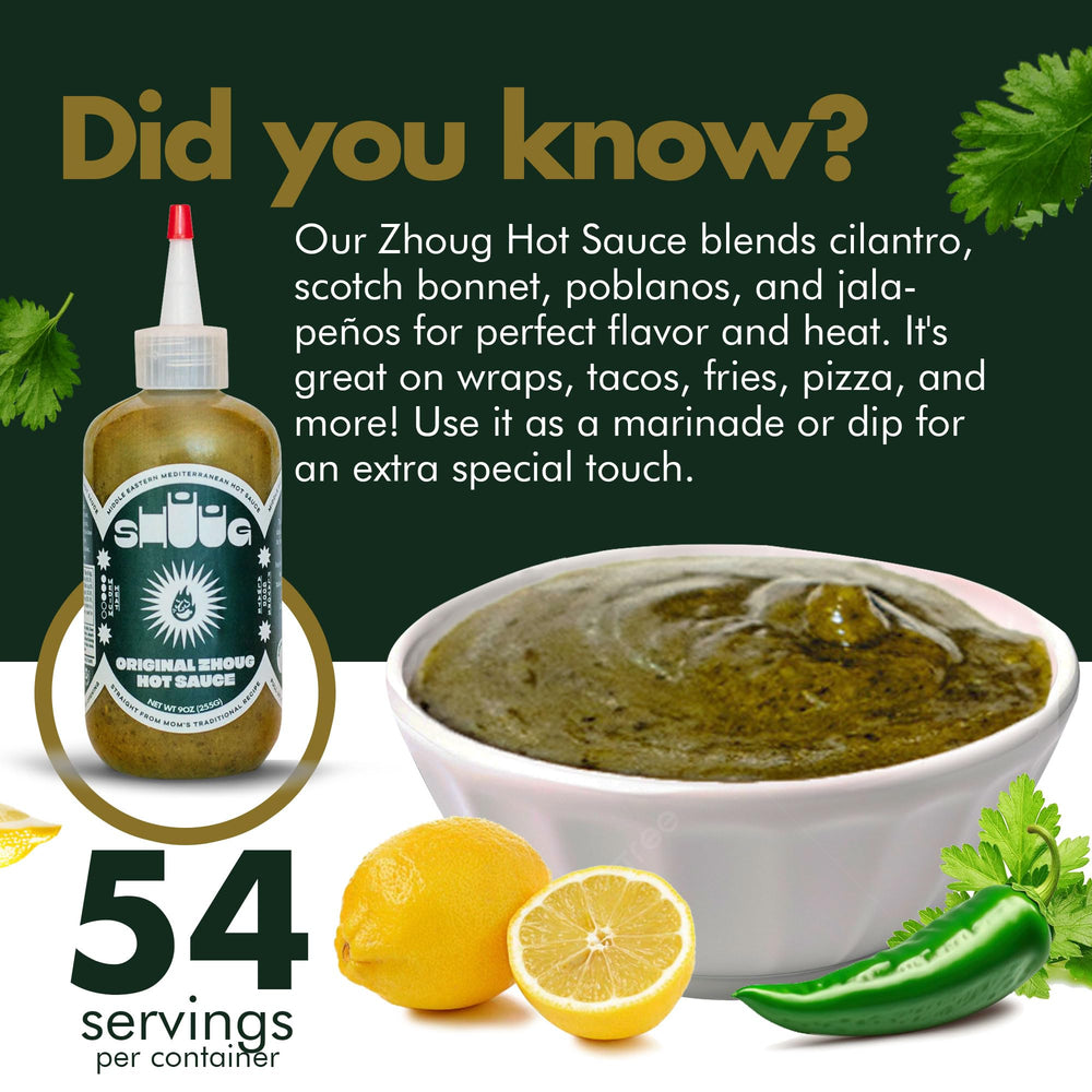 Drizzle SHUUG Zhoug on eggs for a savory breakfast kick.