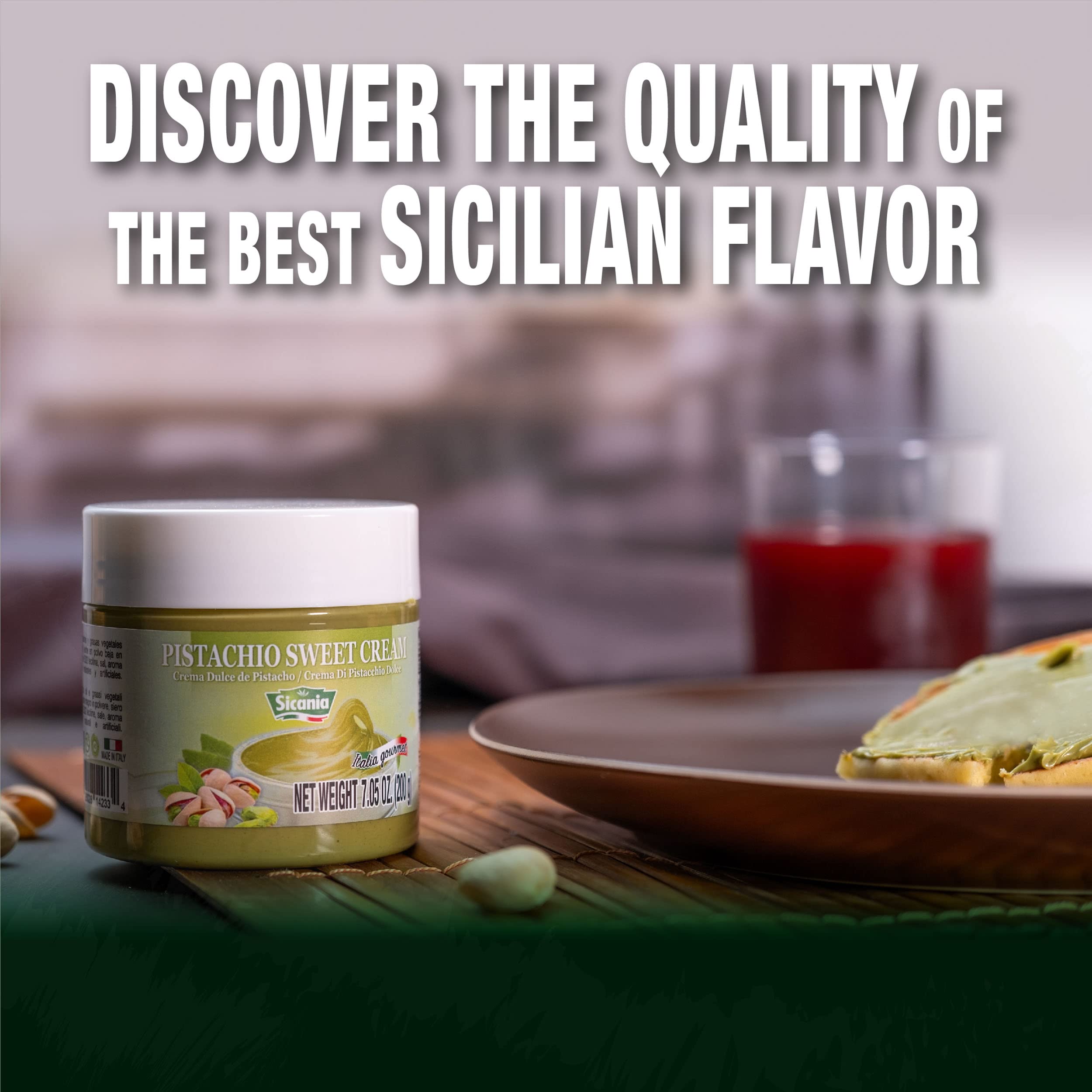 Sicana Pistachio Cream showcases authentic Italian craftsmanship and flavor