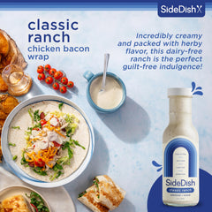 SideDish Classic Ranch Dressing on salad with avocado oil-based creaminess