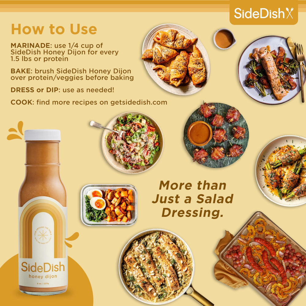 SideDish Honey Dijon Dressing sealed bottle preserves freshness after opening