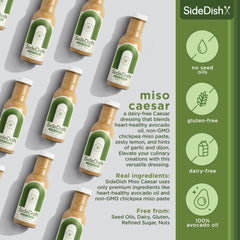 SideDish Miso Caesar dressing closeup, creamy texture and savory aroma.