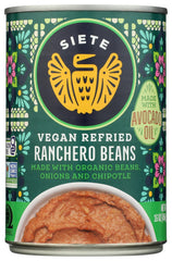 Siete Beans Refried Ranchero in a bowl shows creamy texture for tacos
