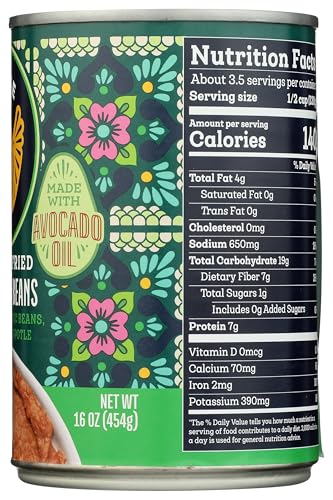 Siete Beans Refried Ranchero can on shelf, ready for weeknight meals