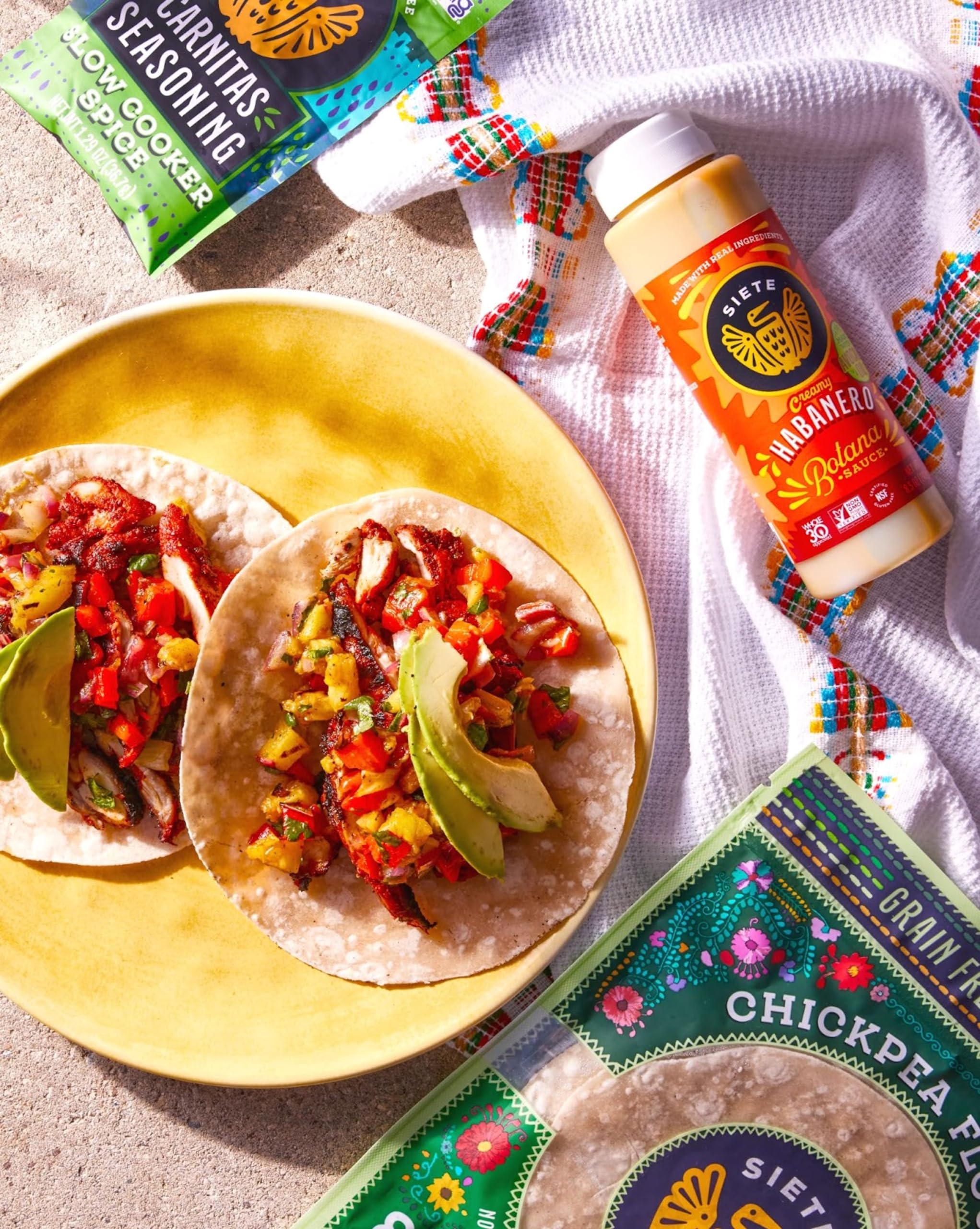 Sizzling pork with Siete Carnitas seasoning for quick taco night