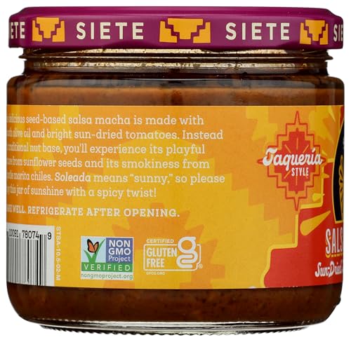 Siete Salsa Taqueria Soleada ingredients close-up emphasizing premium quality.