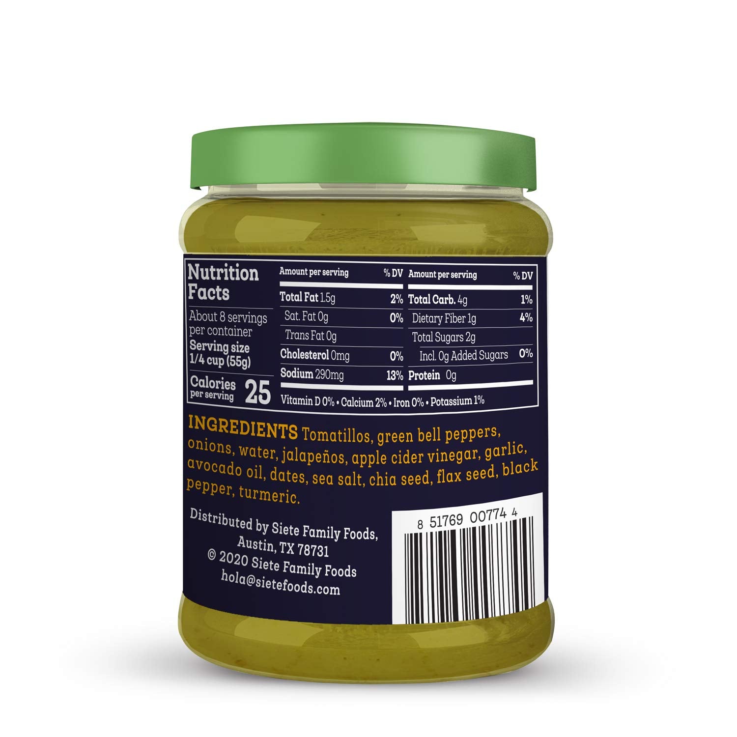 Siete Enchilada Green pour demonstrating versatility for sauces and wraps