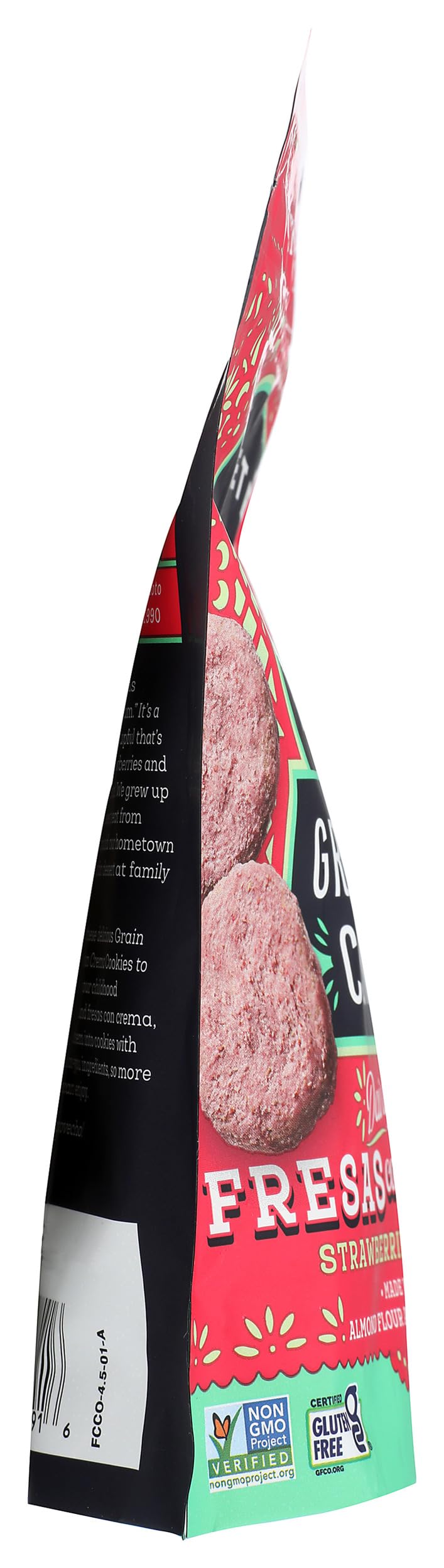 Siete Strawberries and Cream vegan dairy free symbols on packaging
