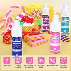 SigWong color-dye bottles with easy color-mixing to create custom shades.