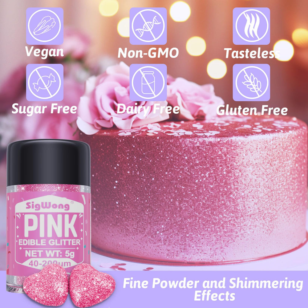 SigWong edible glitter chocolate candy decor with glossy finish