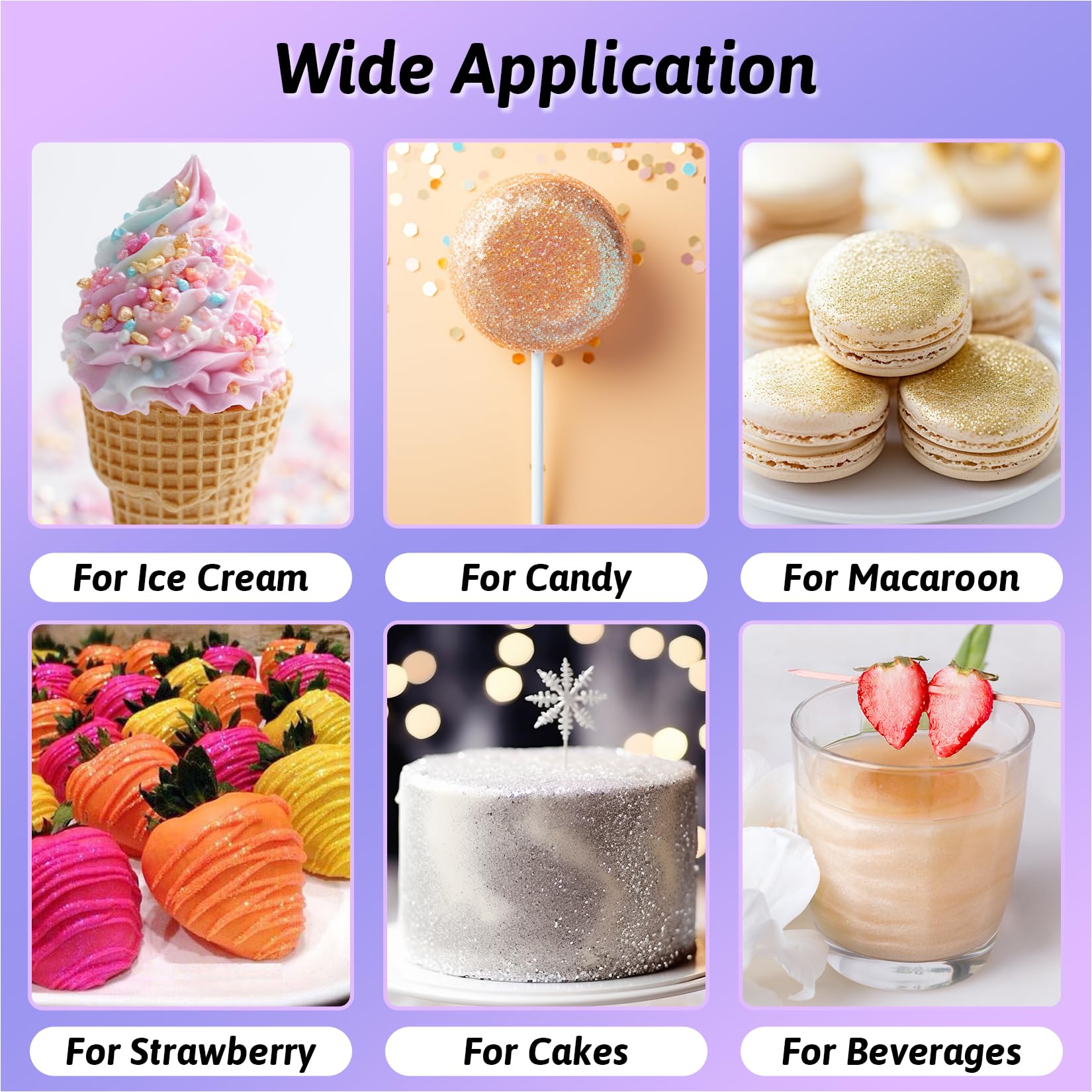 SigWong edible glitter cocktail sparkle dust for glamorous drinks