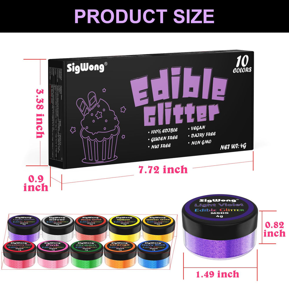 SigWong edible glitter ideal for holidays and celebrations