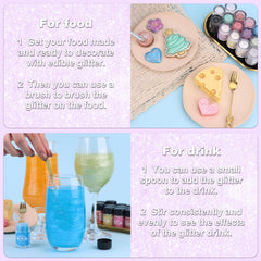 SigWong cake-fondant purple glitter dresses pastries with elegant sparkle.