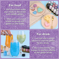 SigWong Purple Edible Glitter enhances chocolates with festive shine.