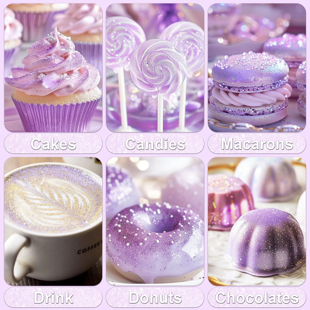 SigWong strawberry-dust purple glitter brightens fruit platters.