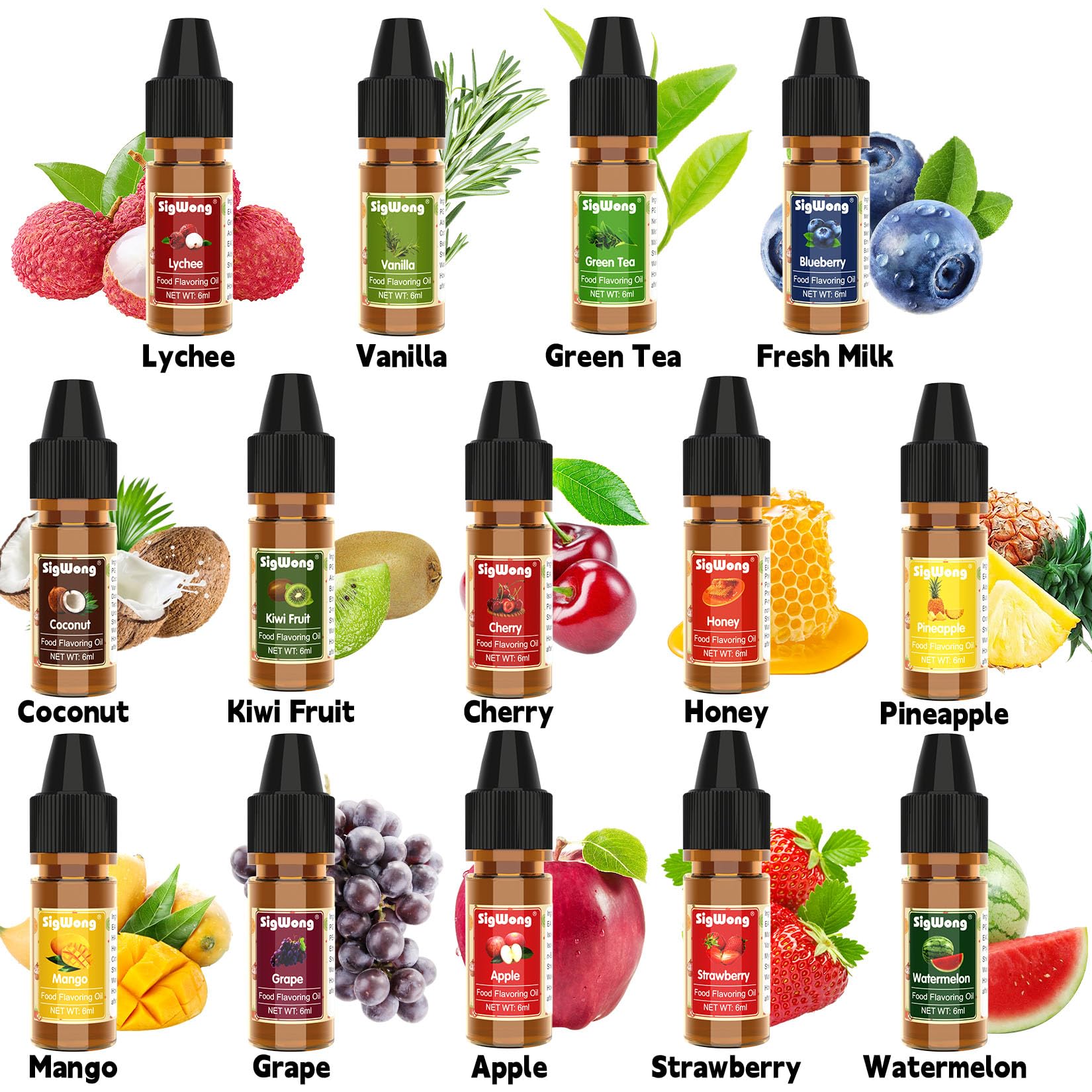 SigWong strawberry flavor bottle for snacks and lip products