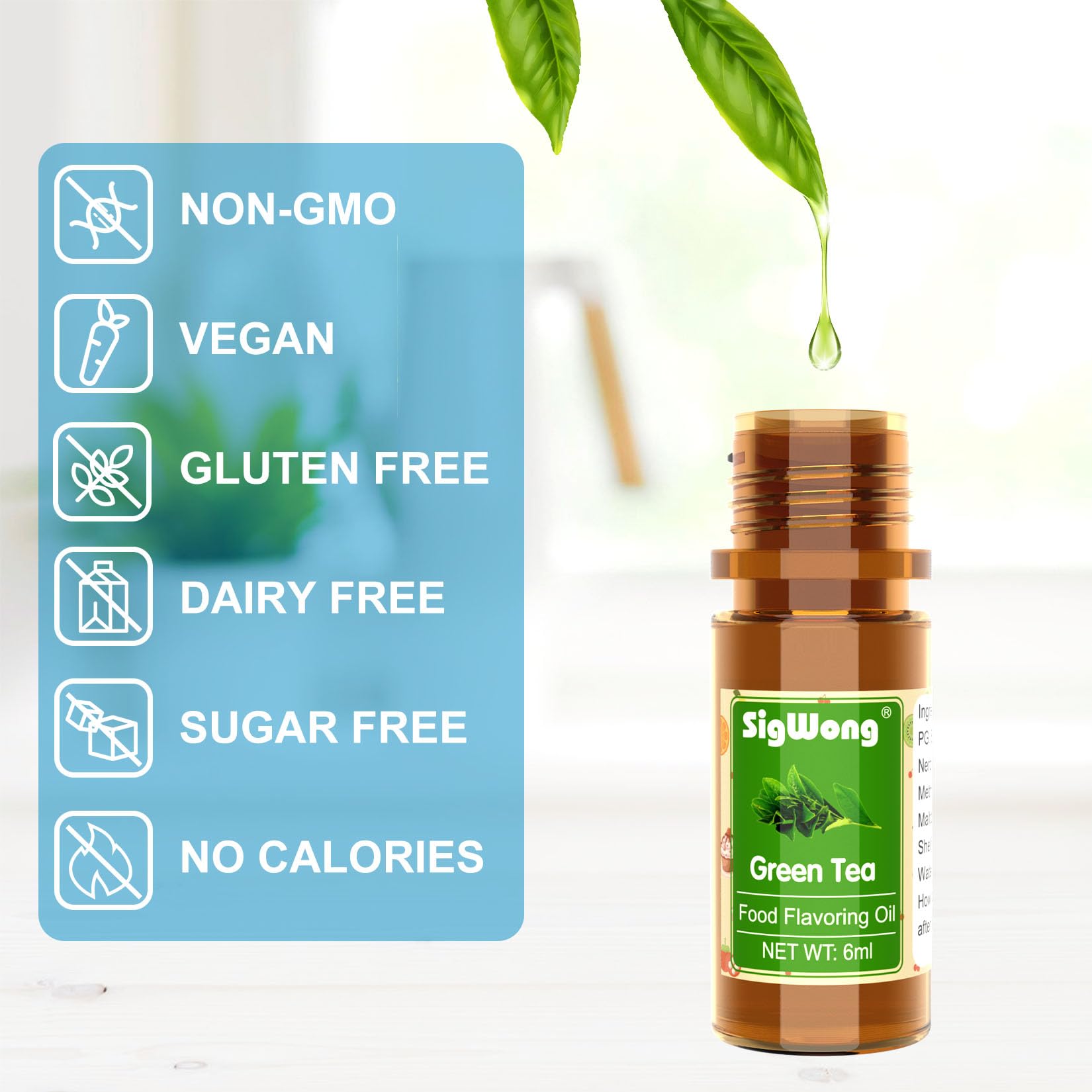 SigWong vanilla flavor bottle adds warm aroma to desserts