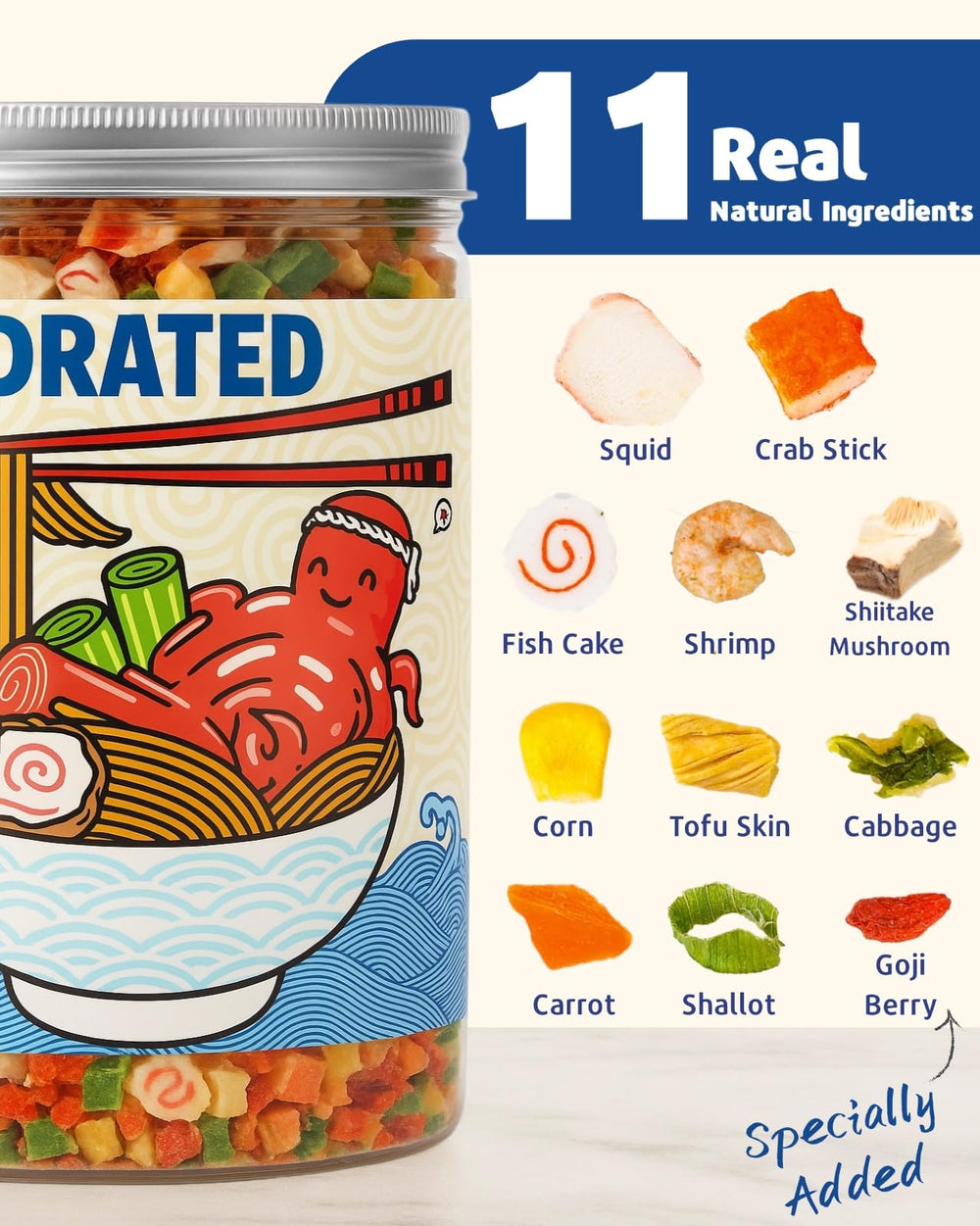 SIHASO Dried Ramen Toppings 11 Mix fish cake and veggies brighten texture and color